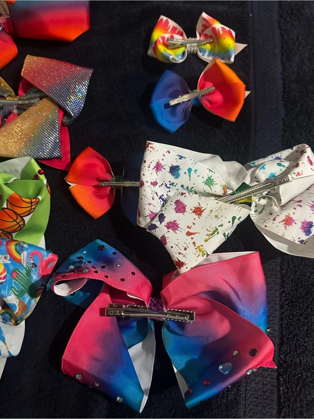 Colorful Rainbow Kids Hair Bow Set - Multicolor Jojo Siwa